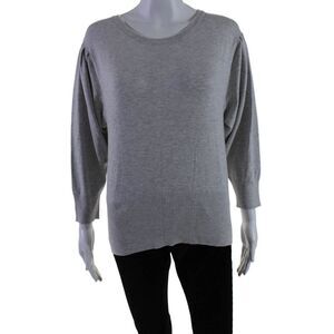 Survival Women's Round Neck Long Sleeves Pullover Sweater Gray Size L
